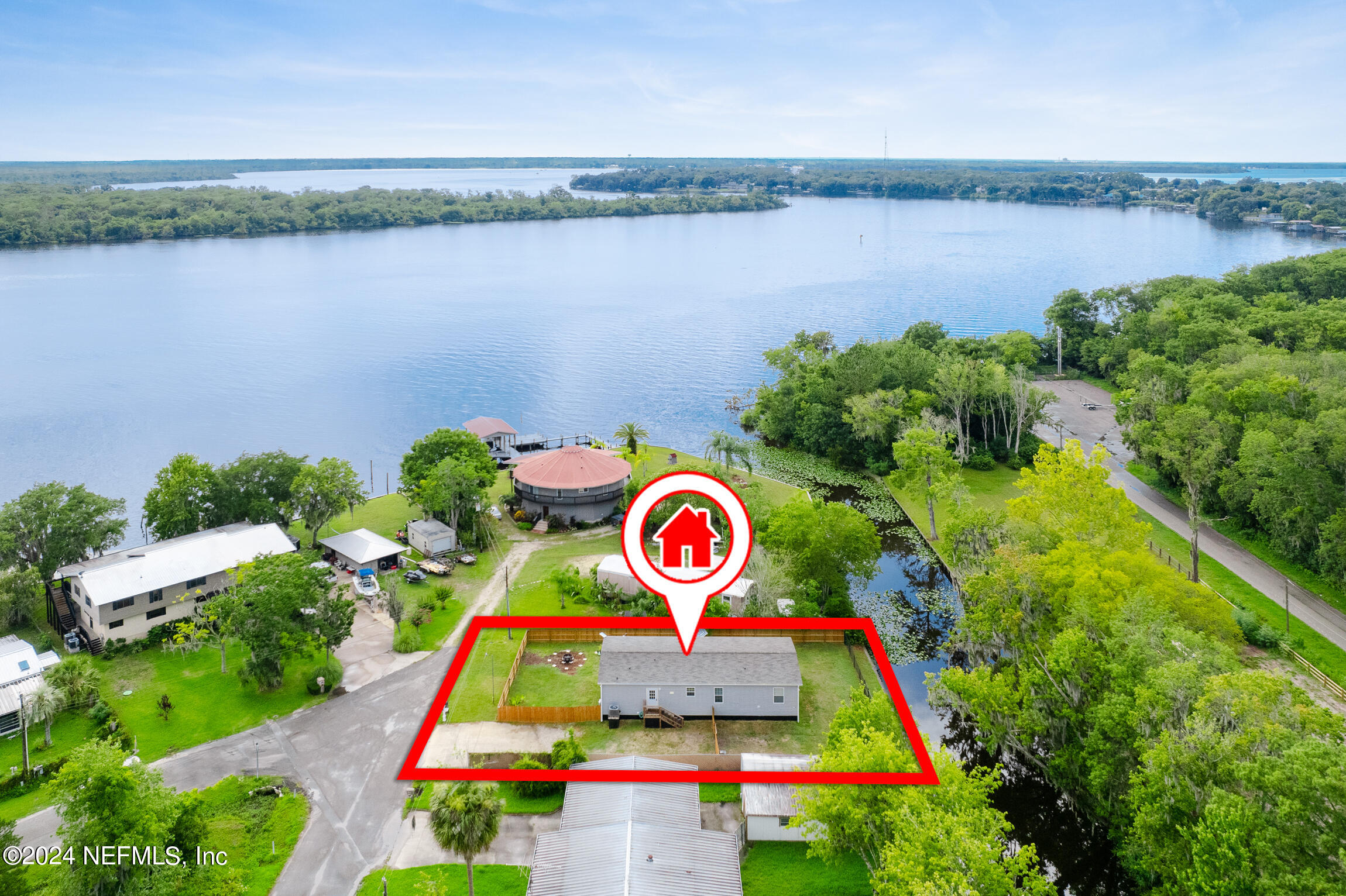 a view of lake and outdoor space