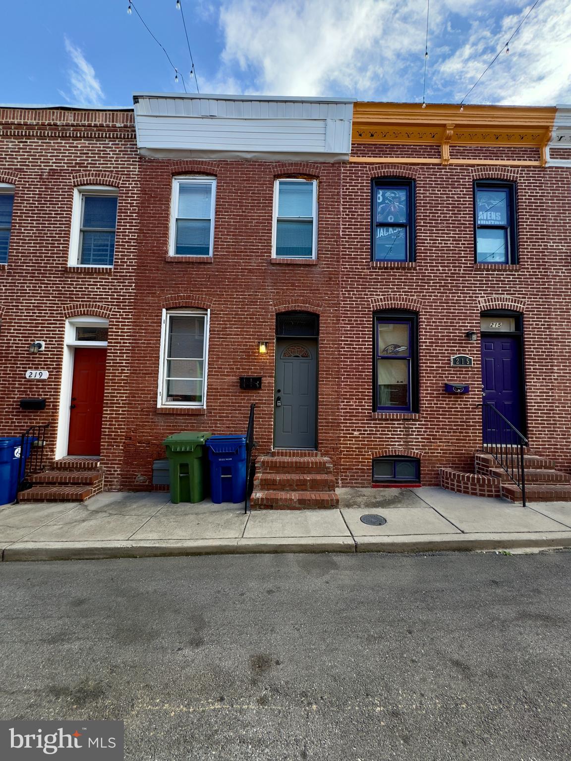 a front view of a house