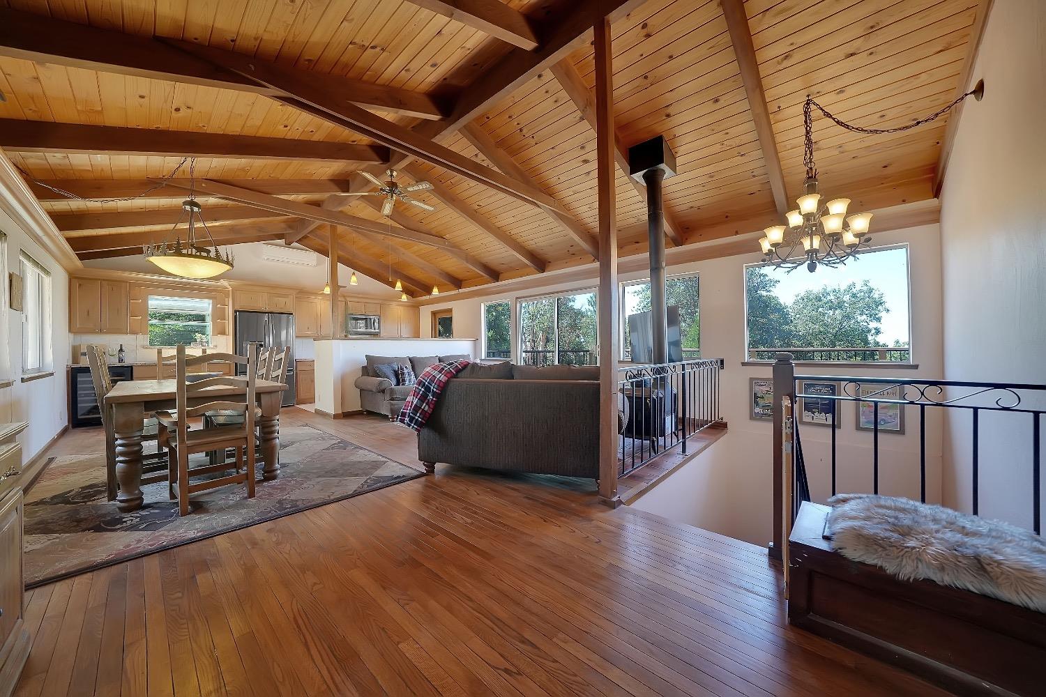 a view of a porch with furniture