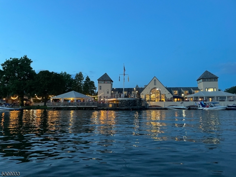 a view of a lake with houses