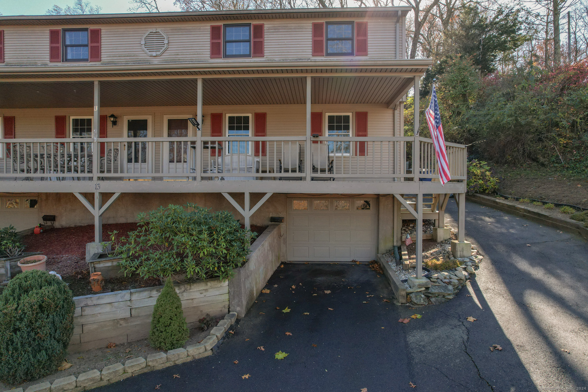 a front view of a house with balcony