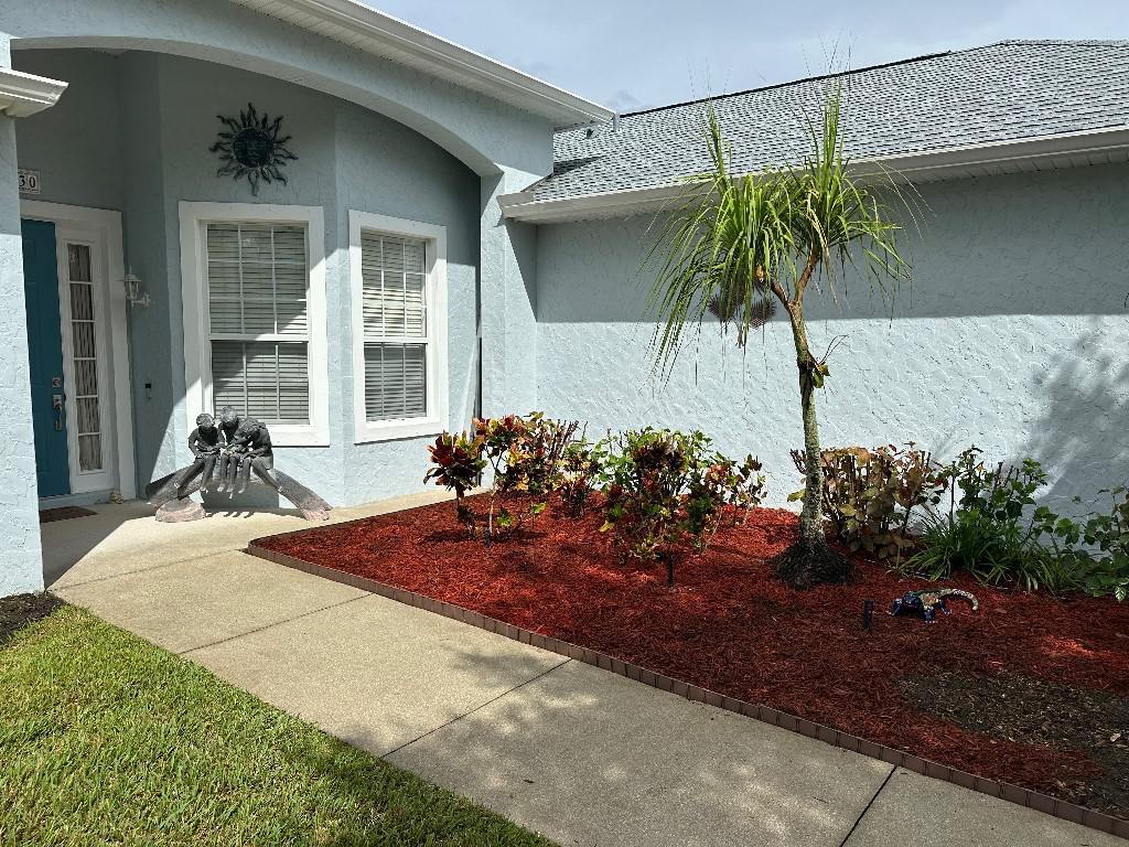 a front view of a house