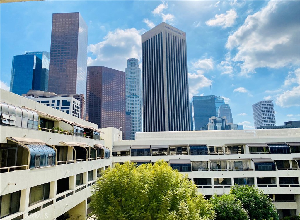 a view of a building with many windows