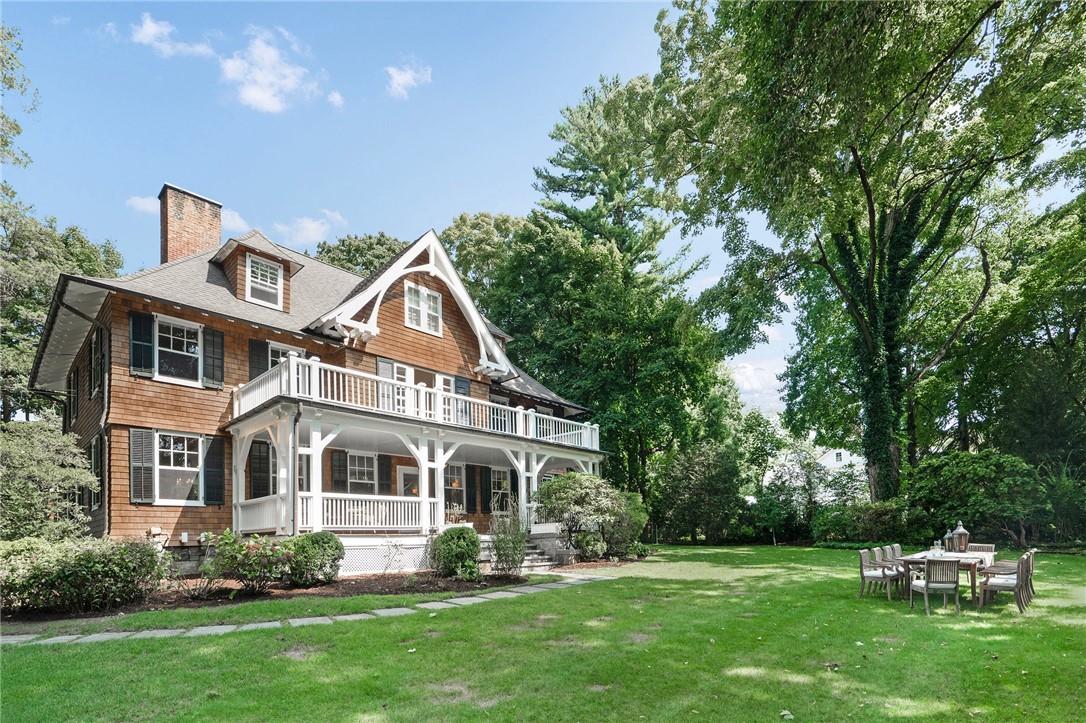 View of the romantic victorian residence and beautiful private setting.