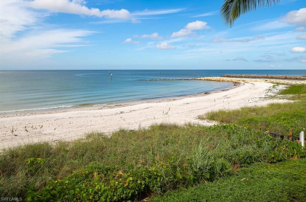 a view of an ocean and beach