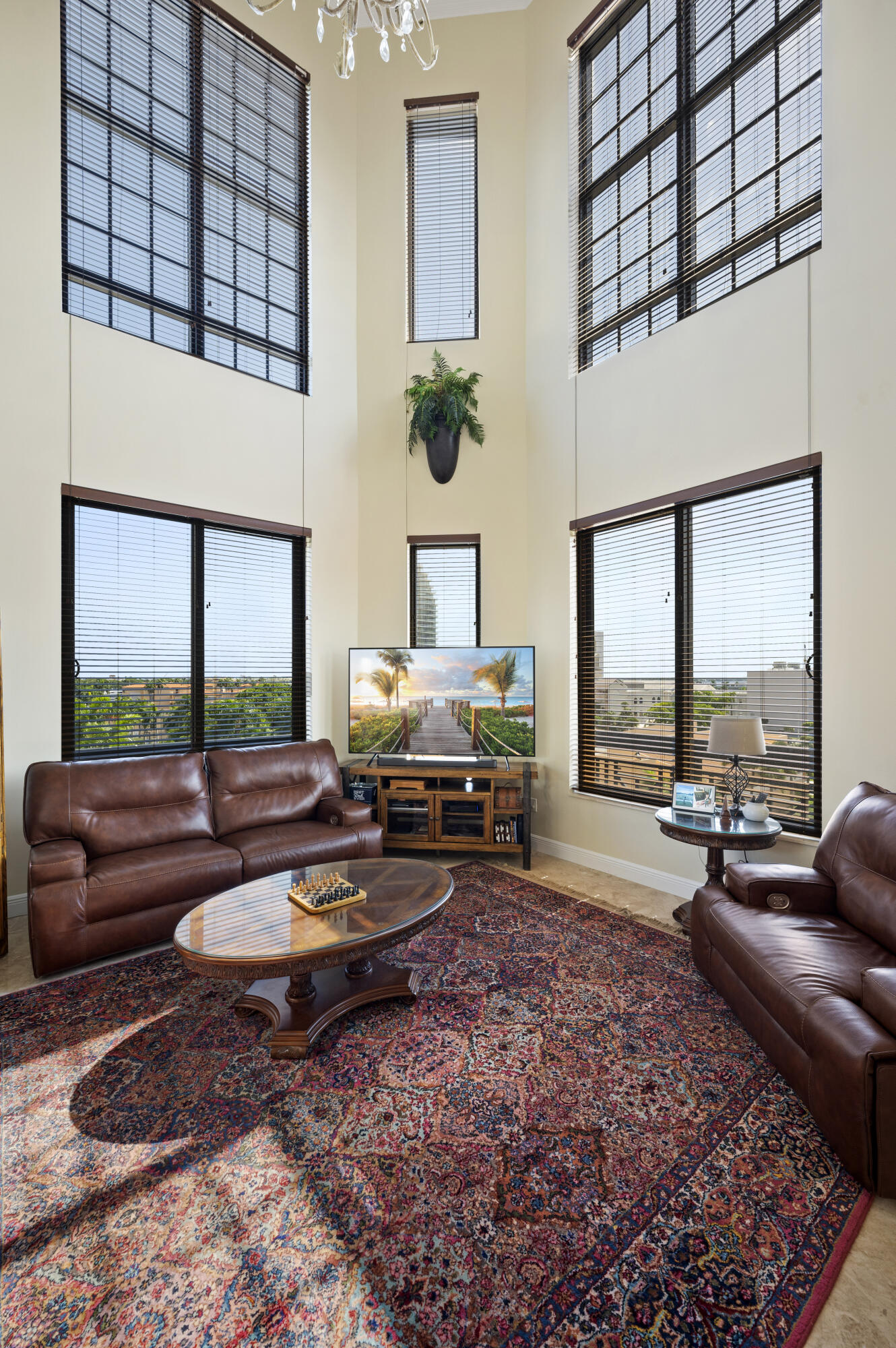 2 story living room