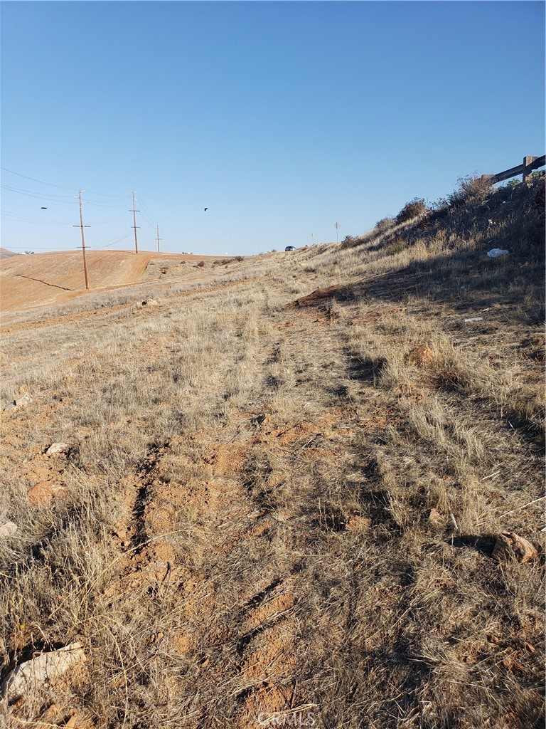 a view of a dry yard