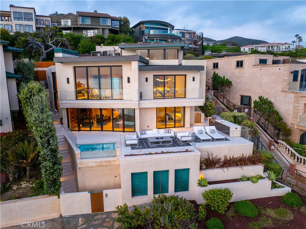 an aerial view of multiple houses