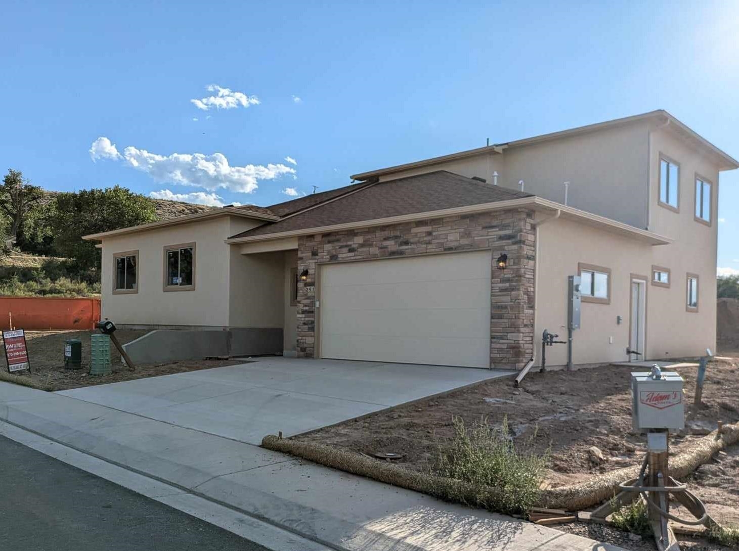 a view of a house with a patio