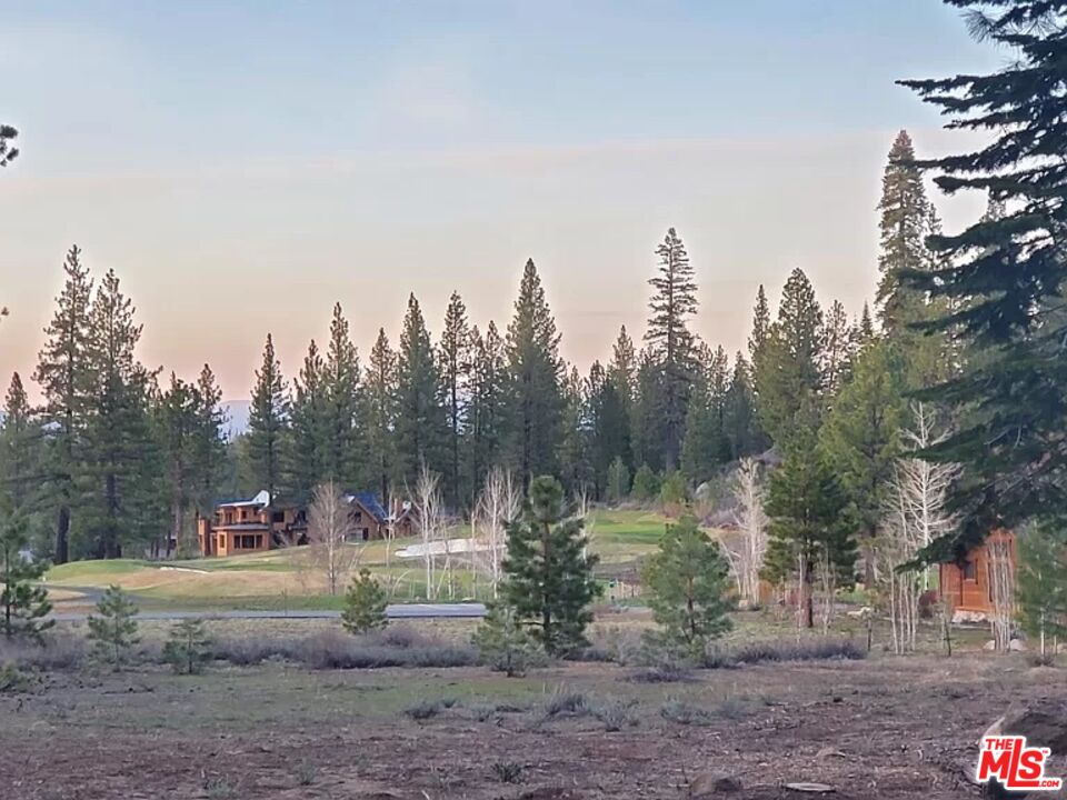 a view of a town with trees