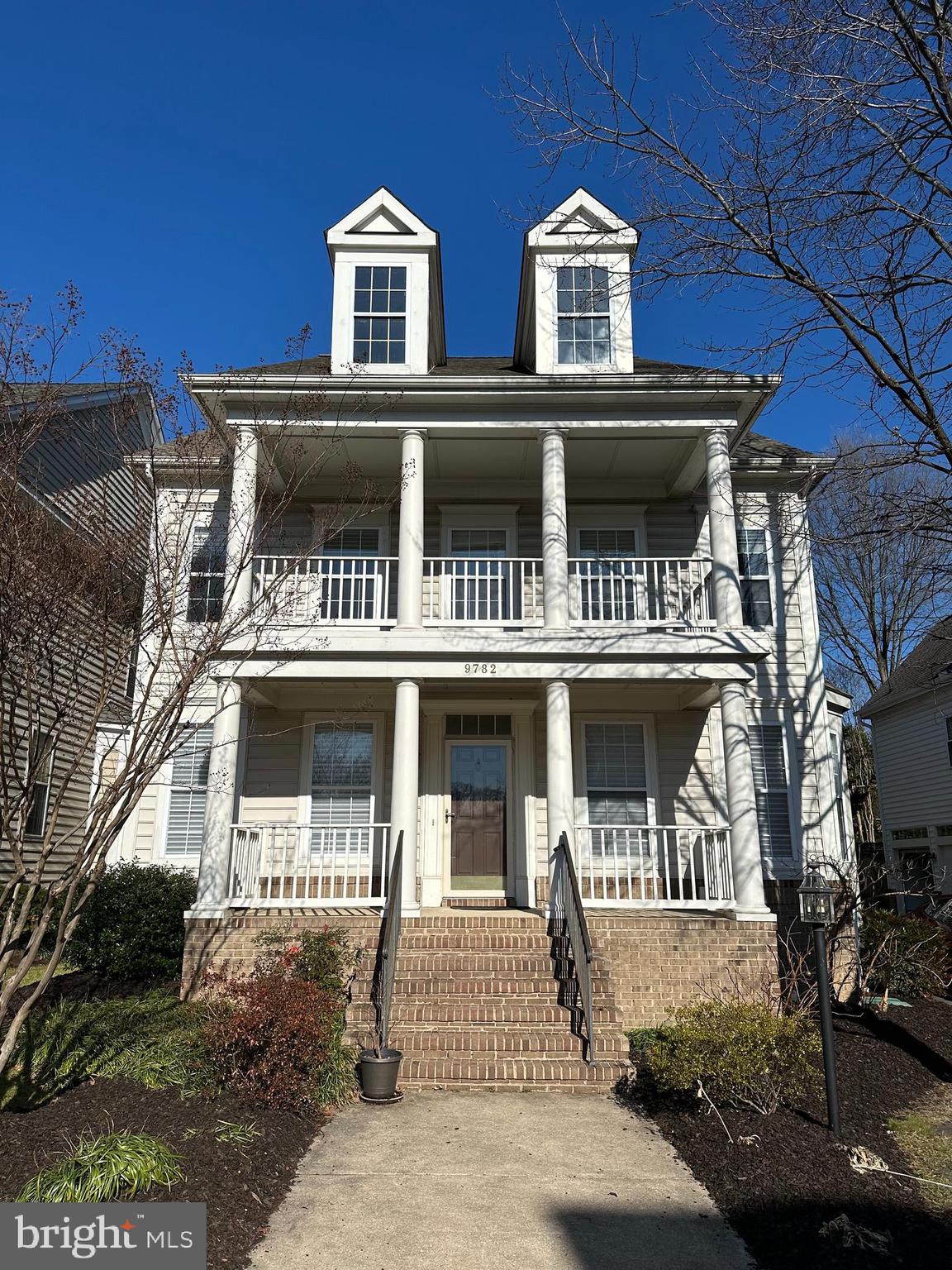 a front view of a house