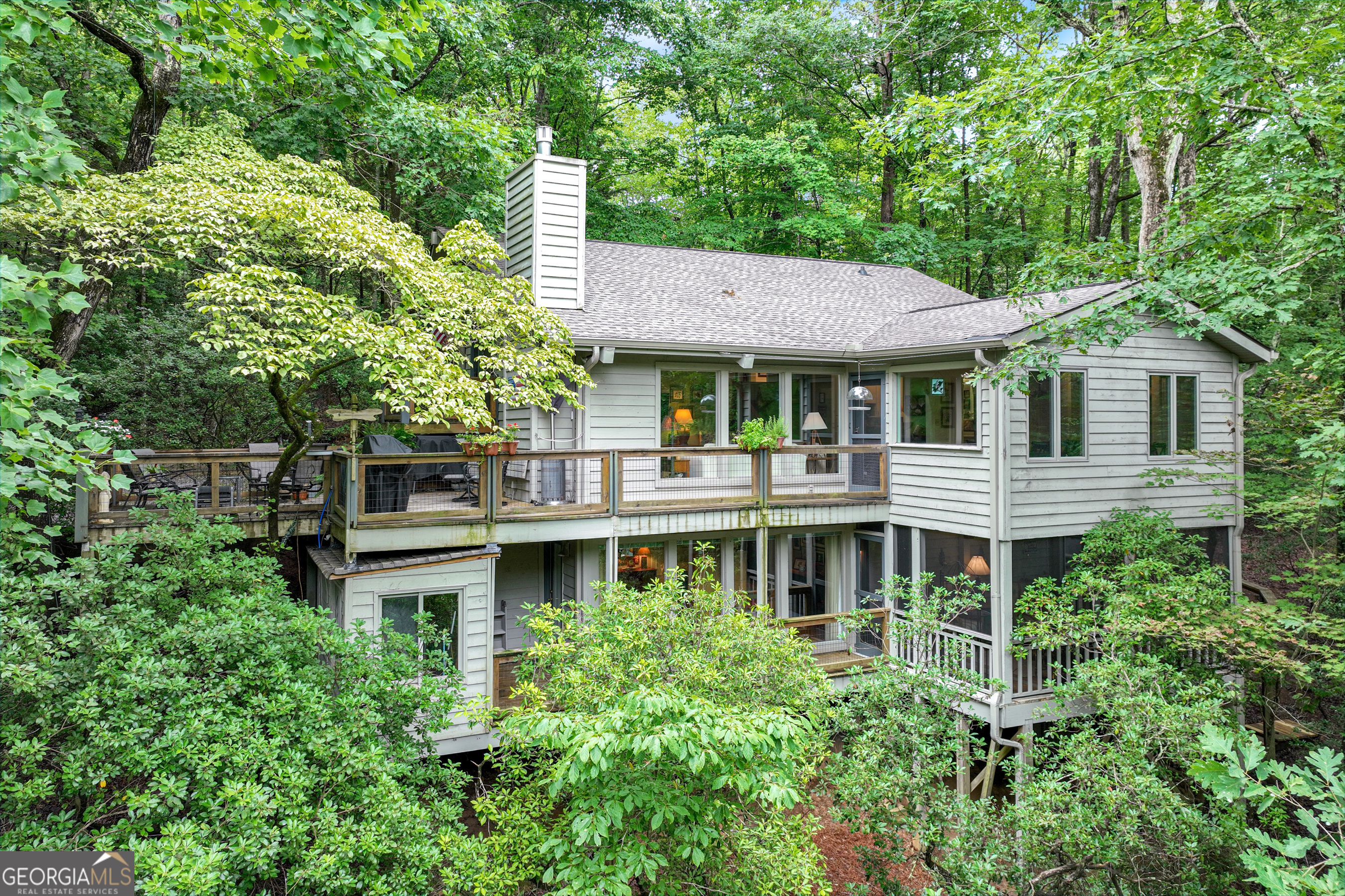 a house view with a garden space