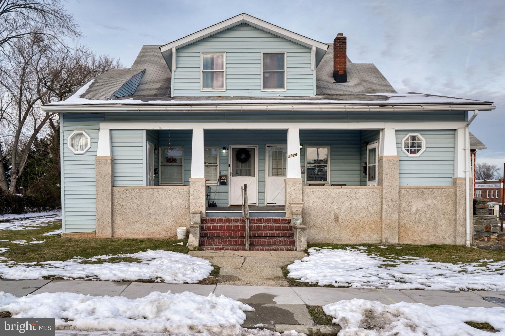 a front view of a house