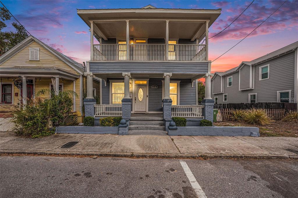 a front view of a house