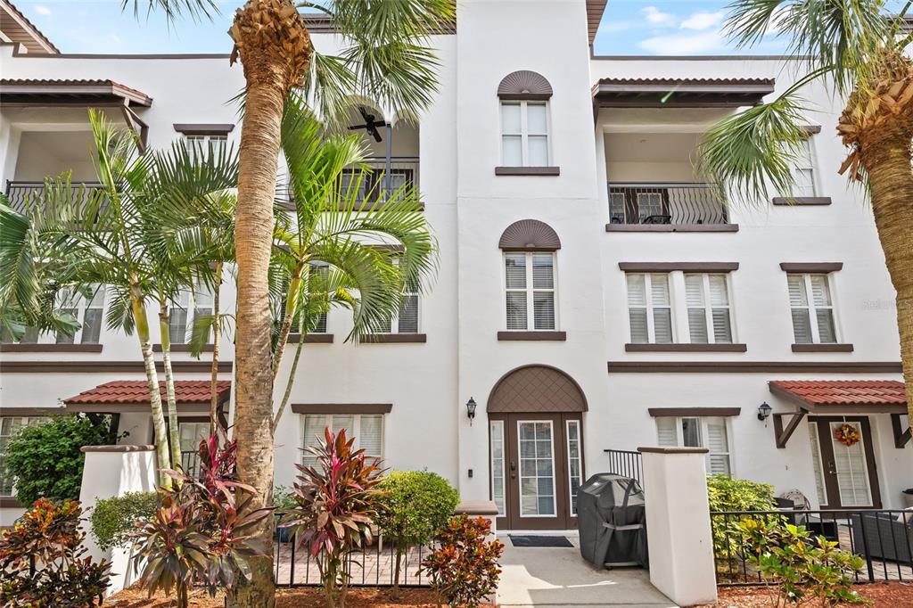 a front view of a multi story residential apartment building