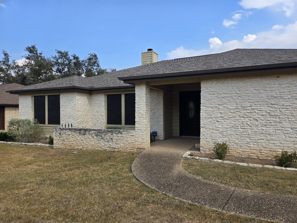 a view of a house with a patio