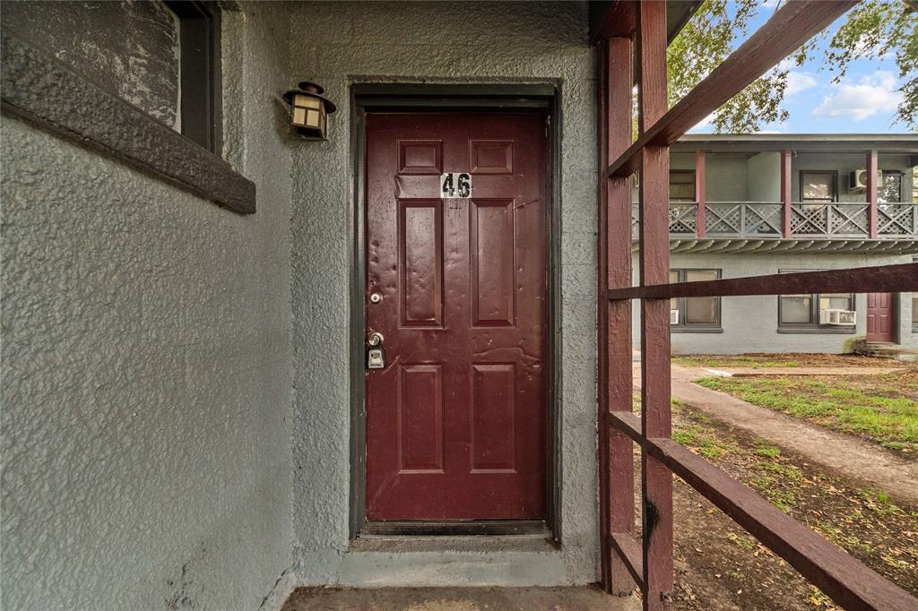 a view of an entryway door