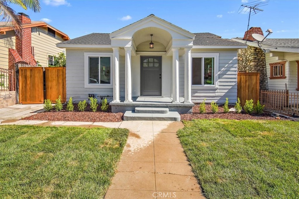 a front view of a house