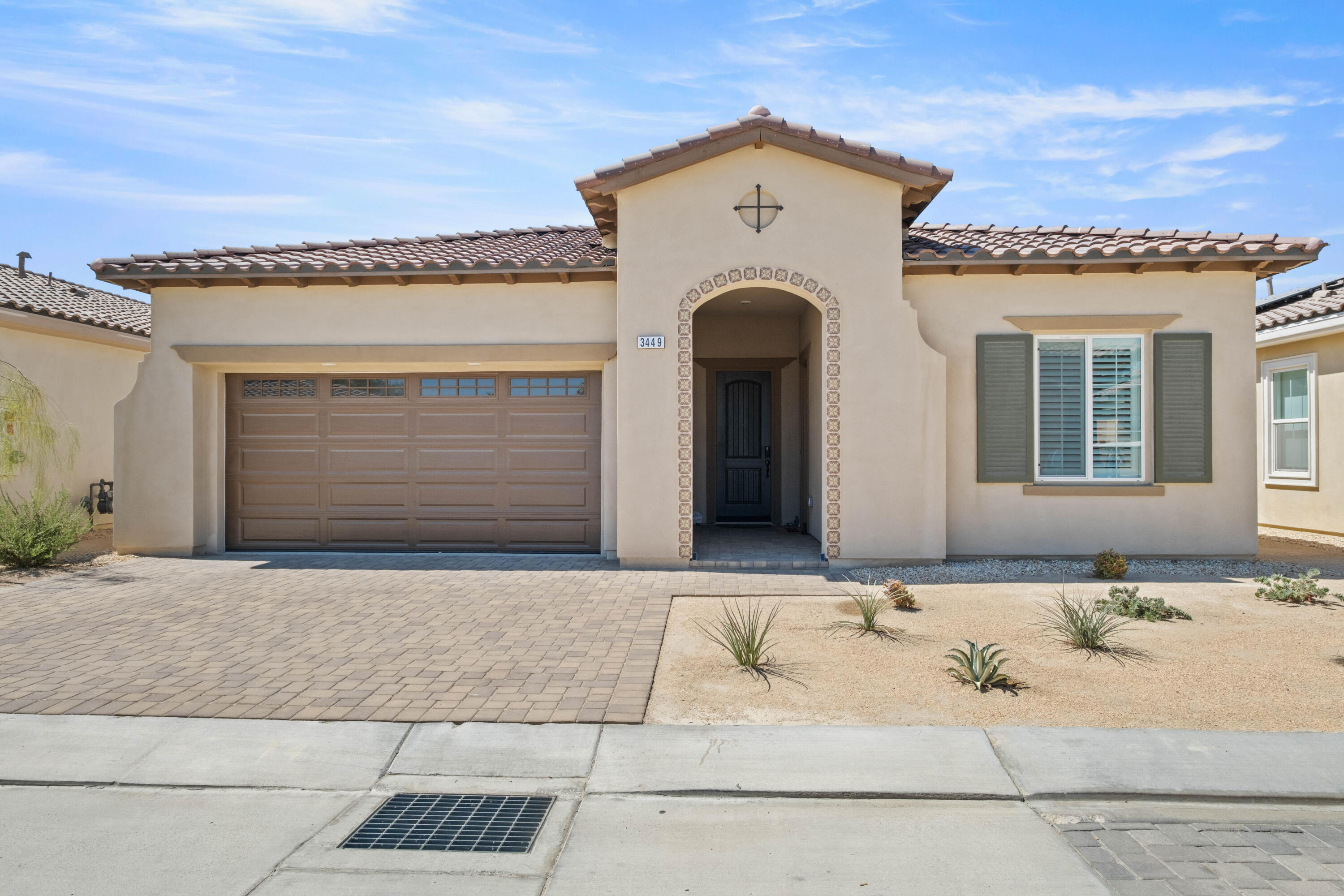 a front view of a house