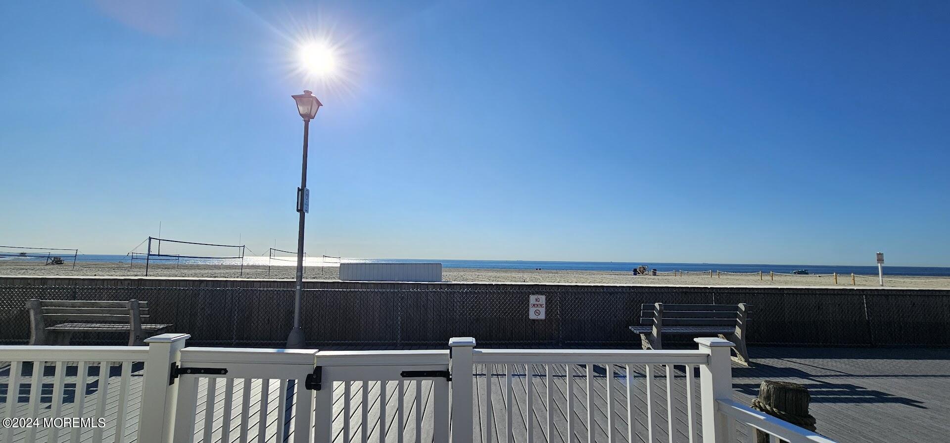 a view of a balcony with an outdoor space