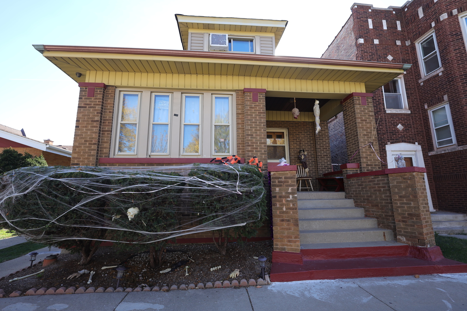 a front view of a house