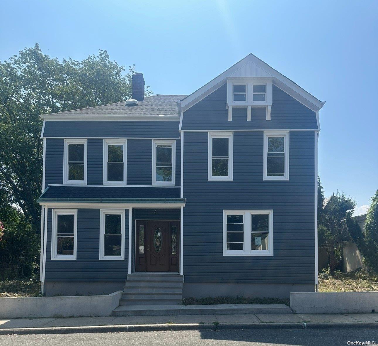 a front view of a house