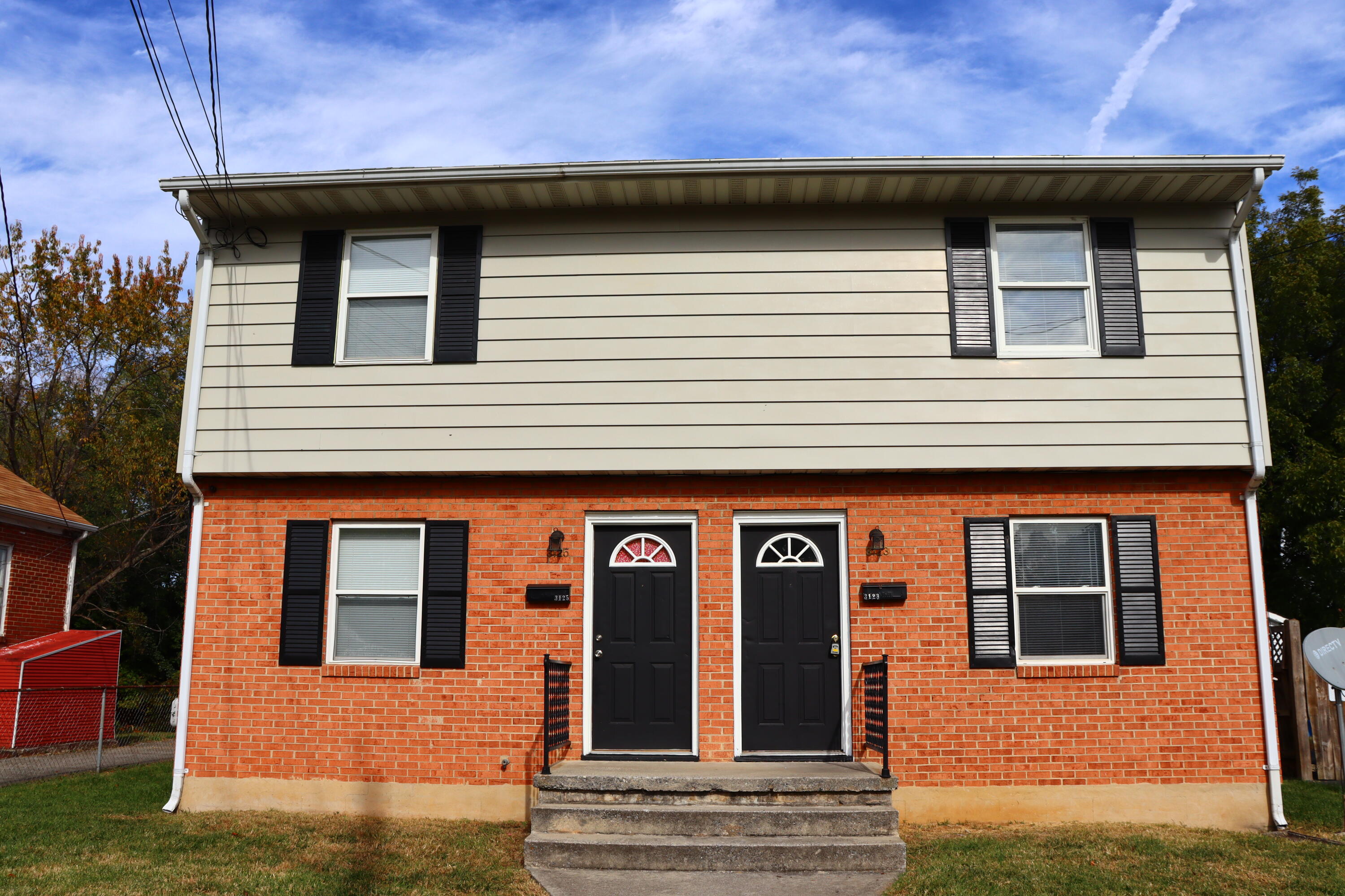 a front view of a house