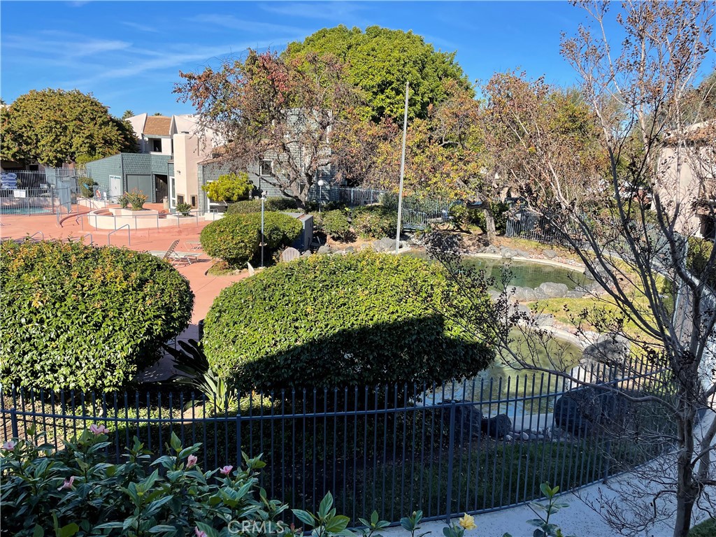 a view of a backyard