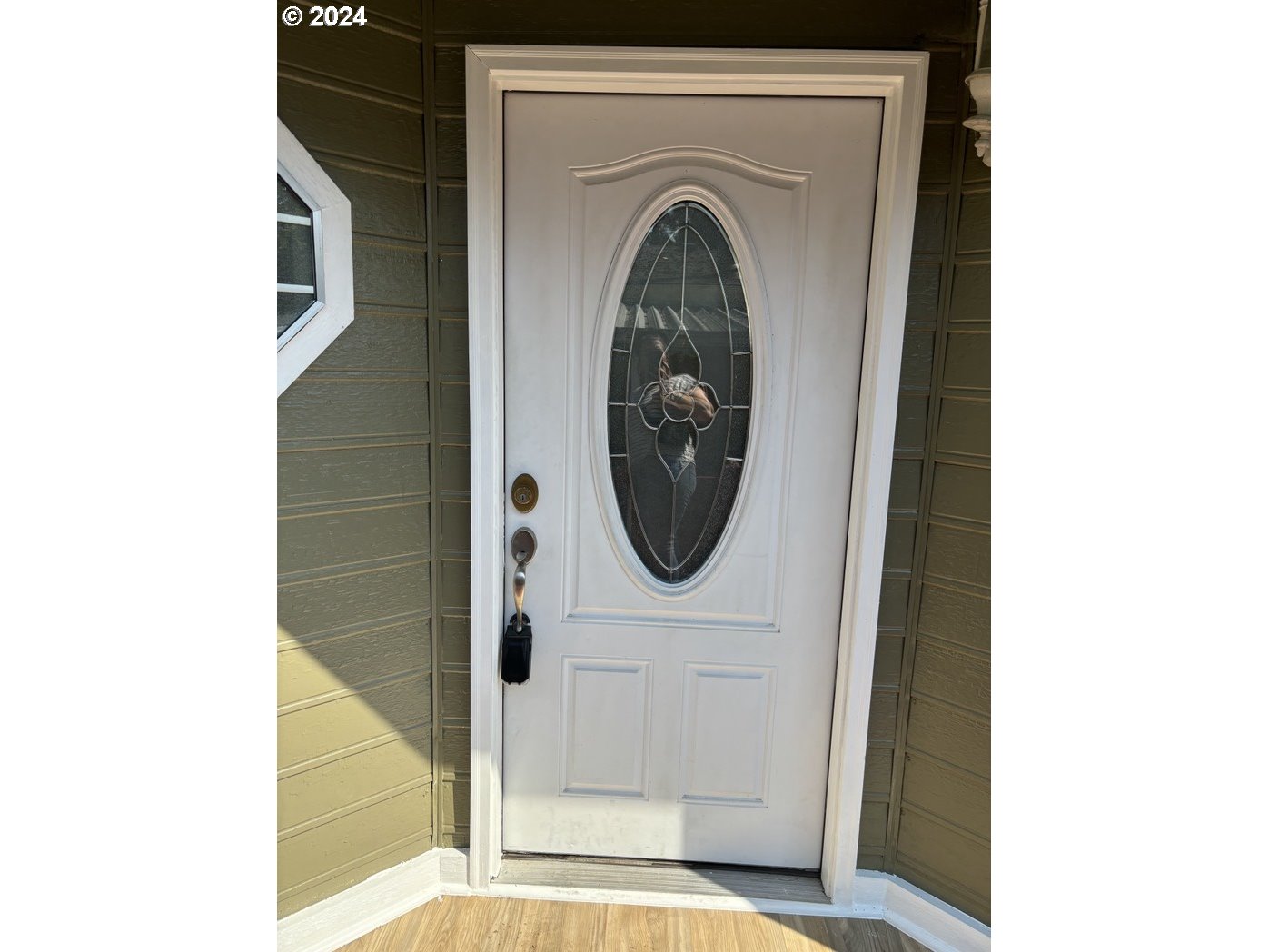 a view of a door of a house