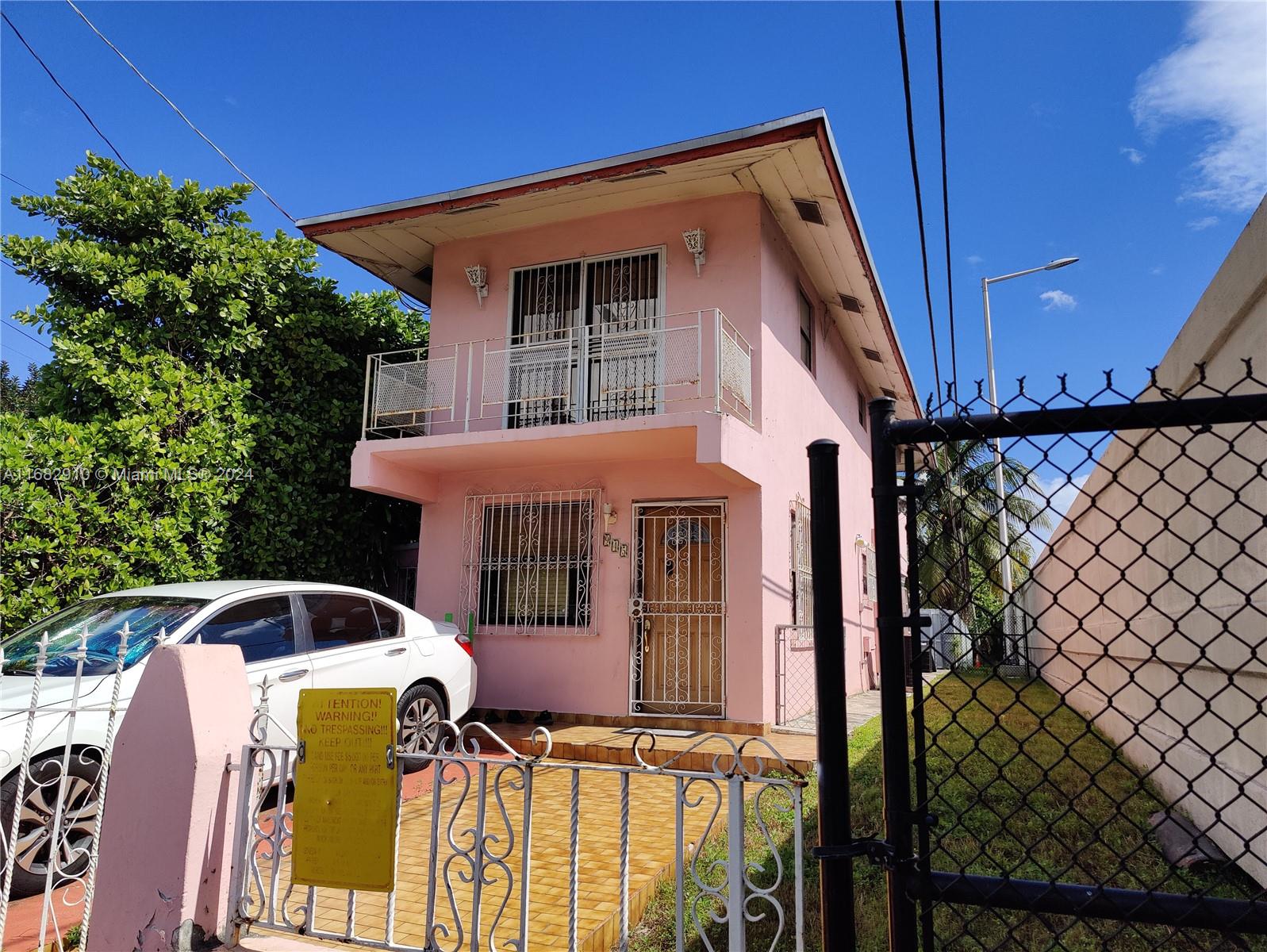 a front view of a house with balcony