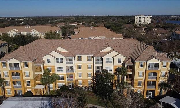 an aerial view of multiple houses