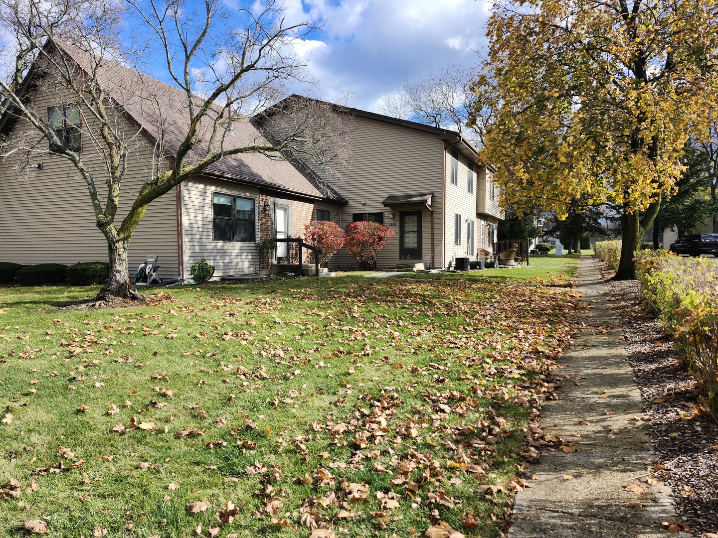 a house that has a tree in front of it