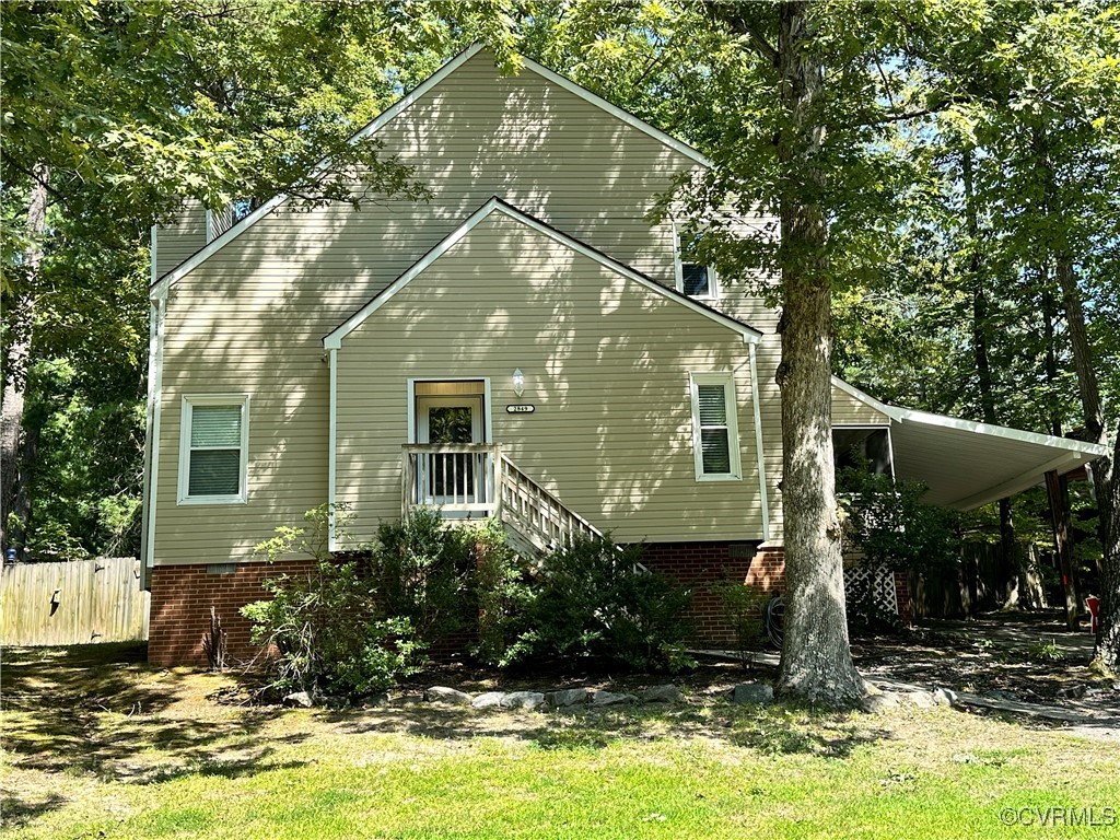 View of rear view of property