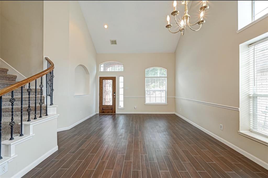 Beautiful high ceilings and living room space