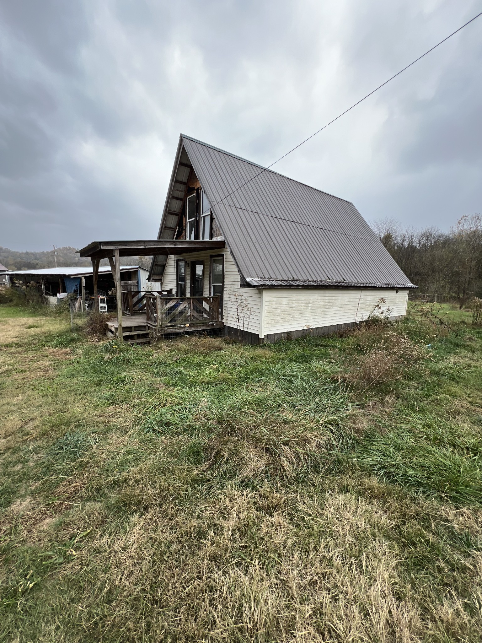 a house with river in front of it