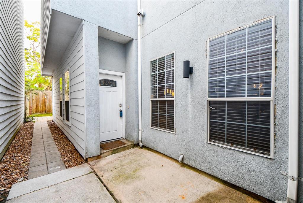 a view of front door of house