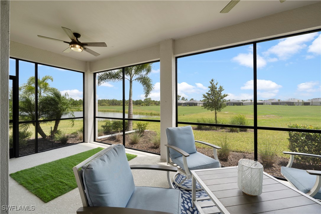 a living room with large windows