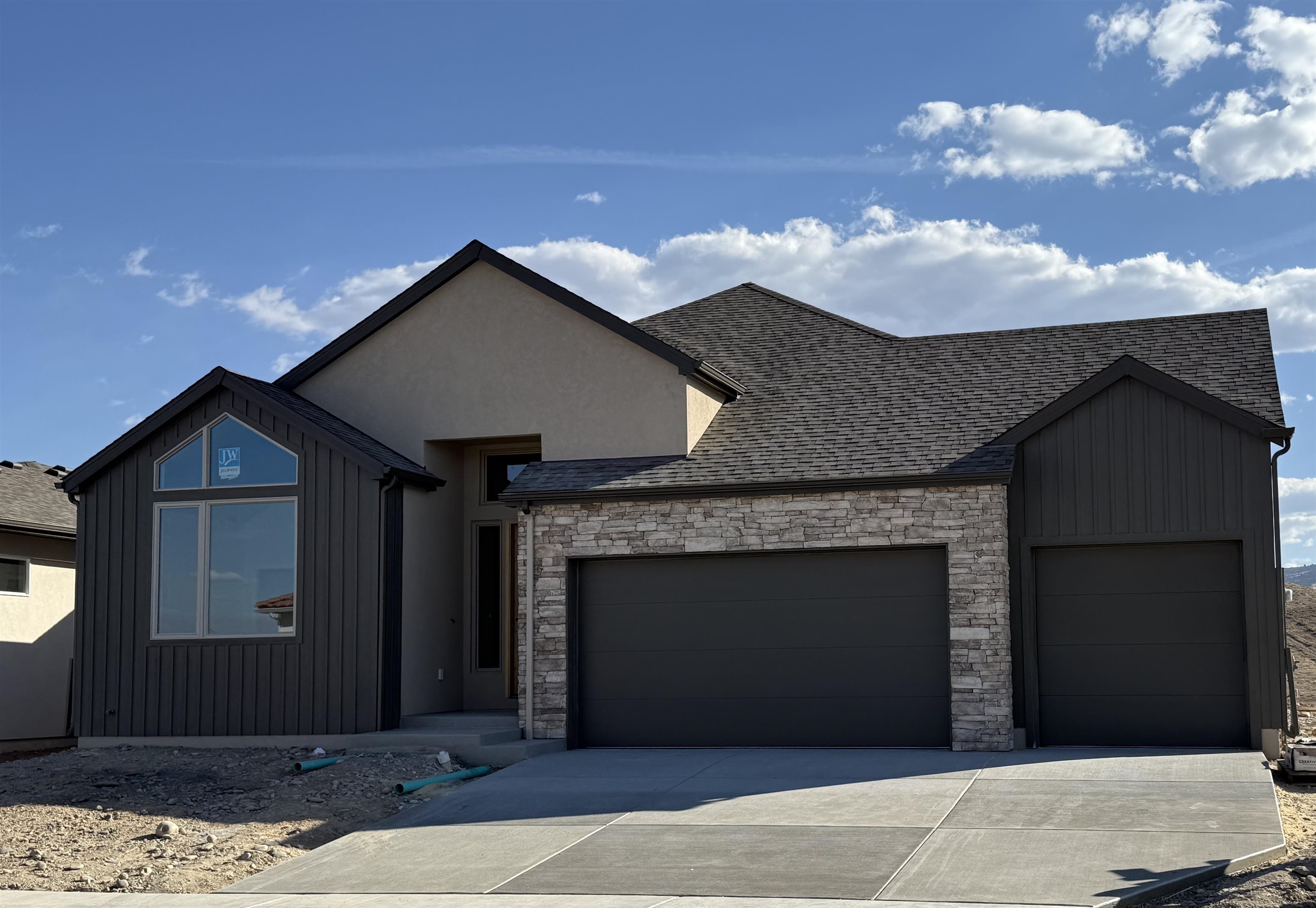 a front view of a house