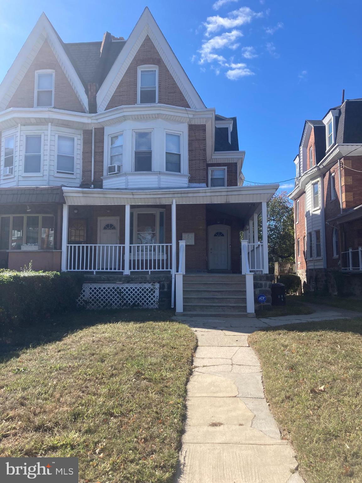 a front view of a house