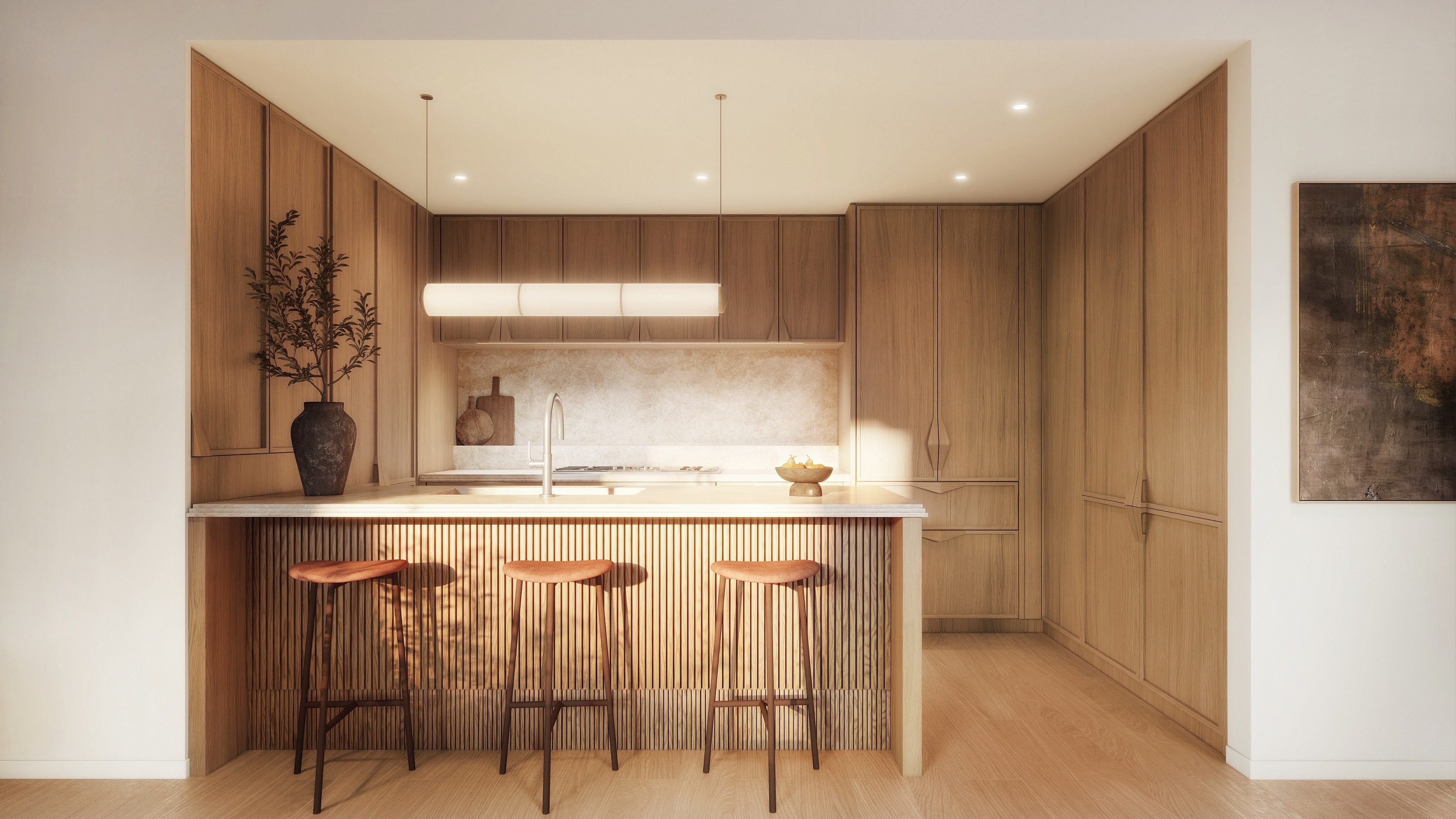 a kitchen with a sink cabinets and window