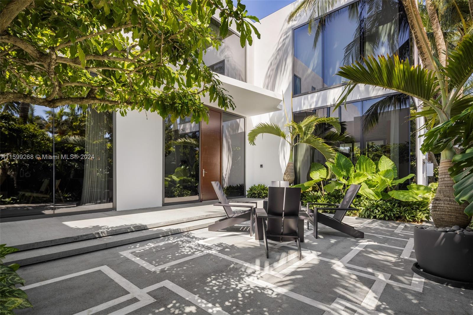 a view of a house with a patio