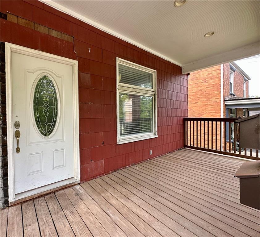 a view of a house with wooden floor