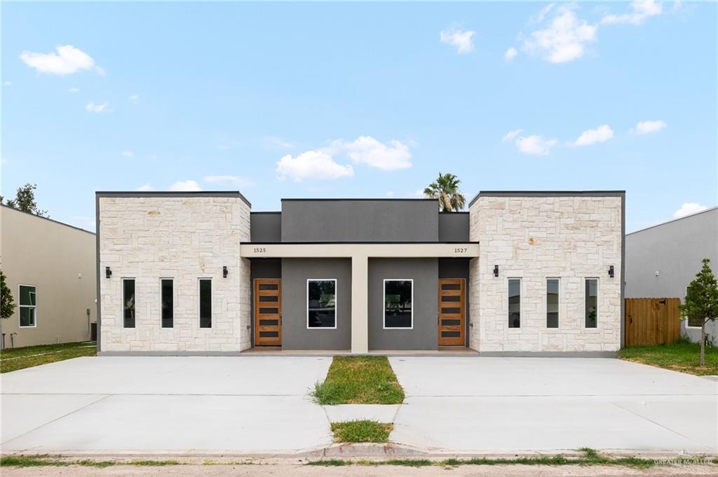 a front view of a house