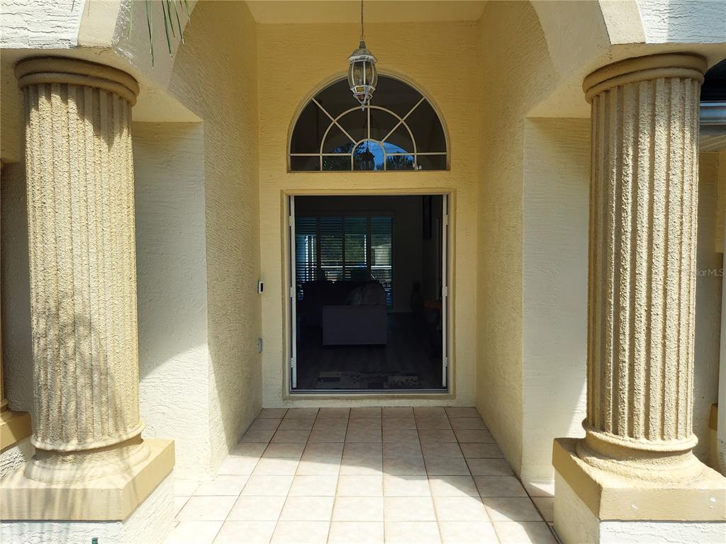 a view of a entryway door of the house