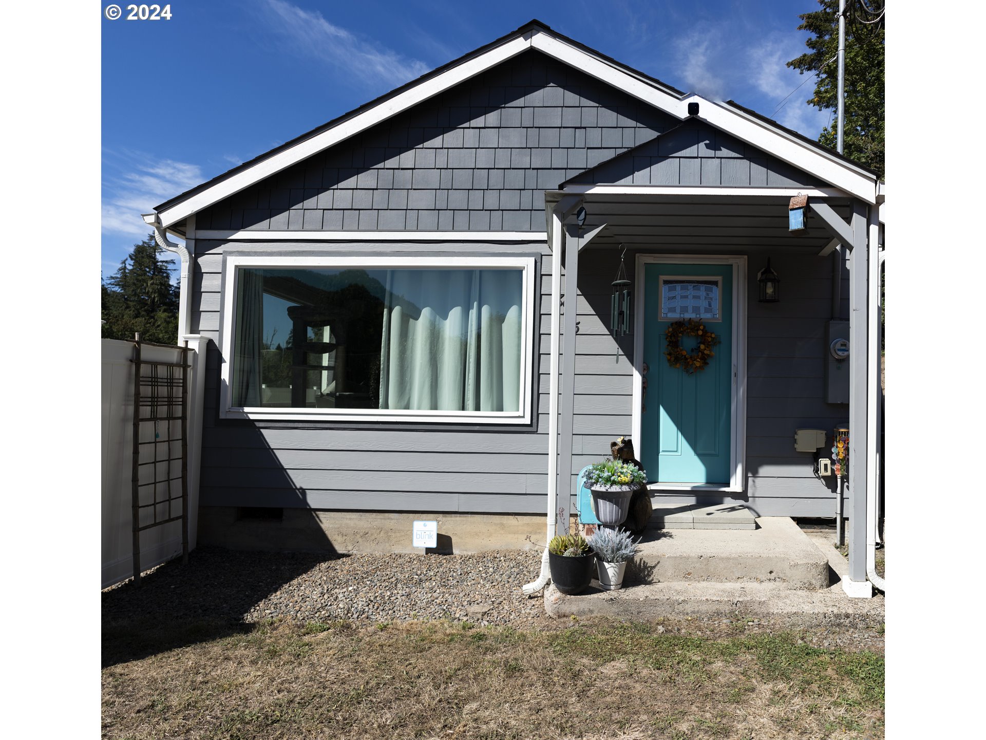 a view of house and front door