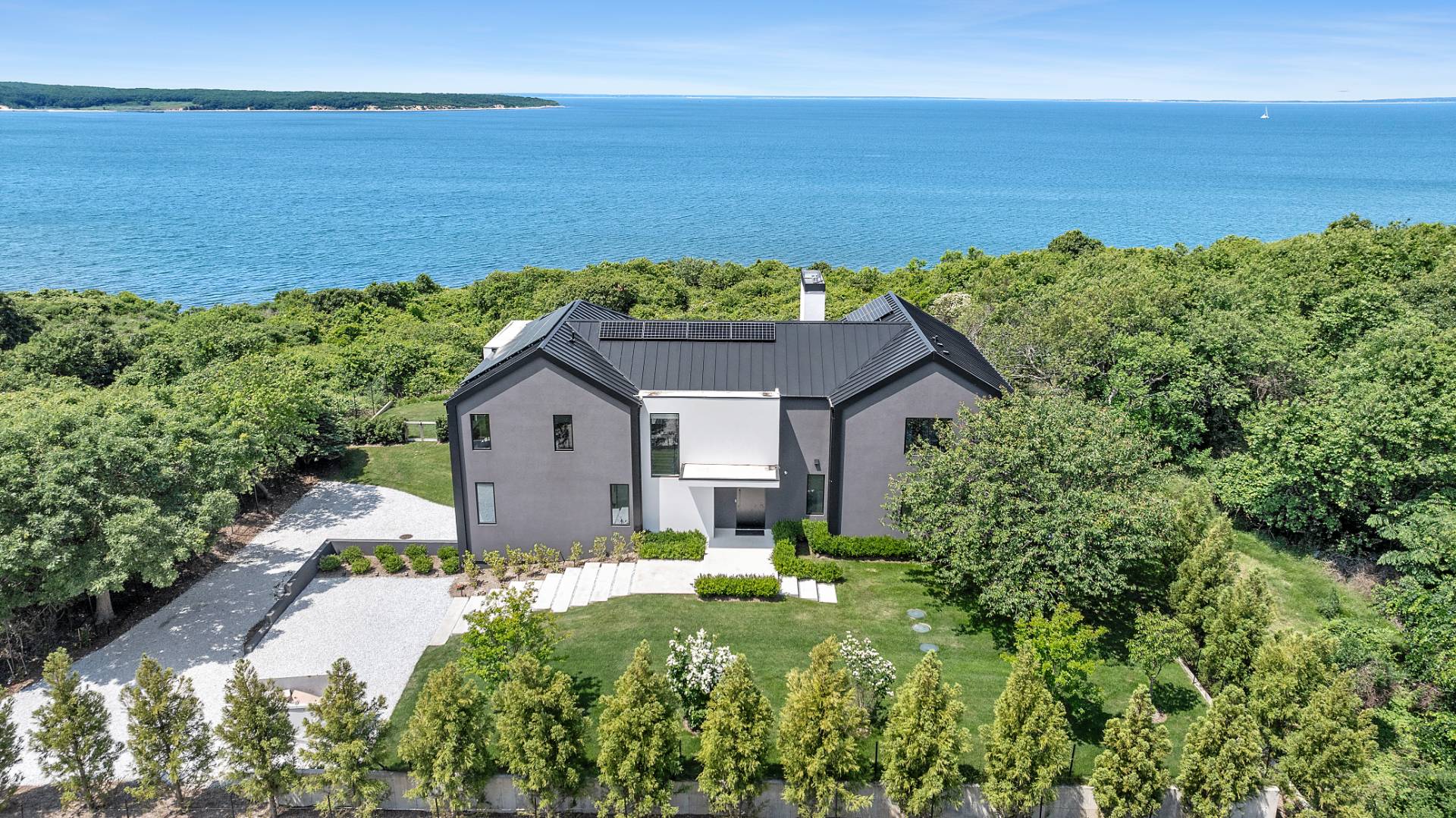 a house view with a garden space