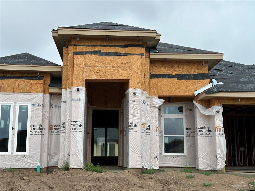 a front view of a house with an entrance