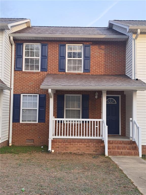 a front view of a house