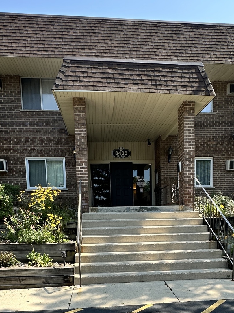 a view of a building with stairs