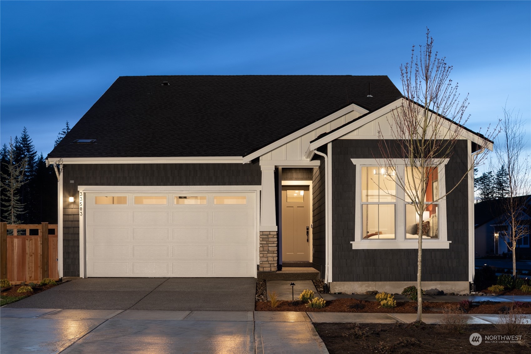 a front view of a house